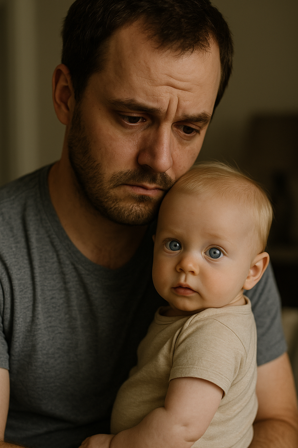 Голубые глаза на папином лице