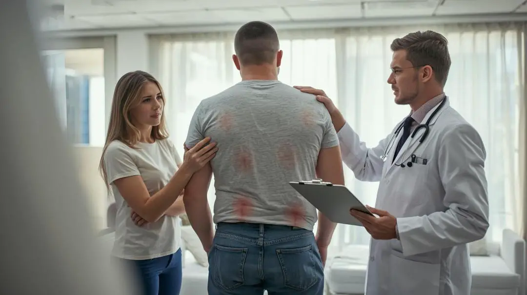 Неизвестный паразит живёт под его кожей