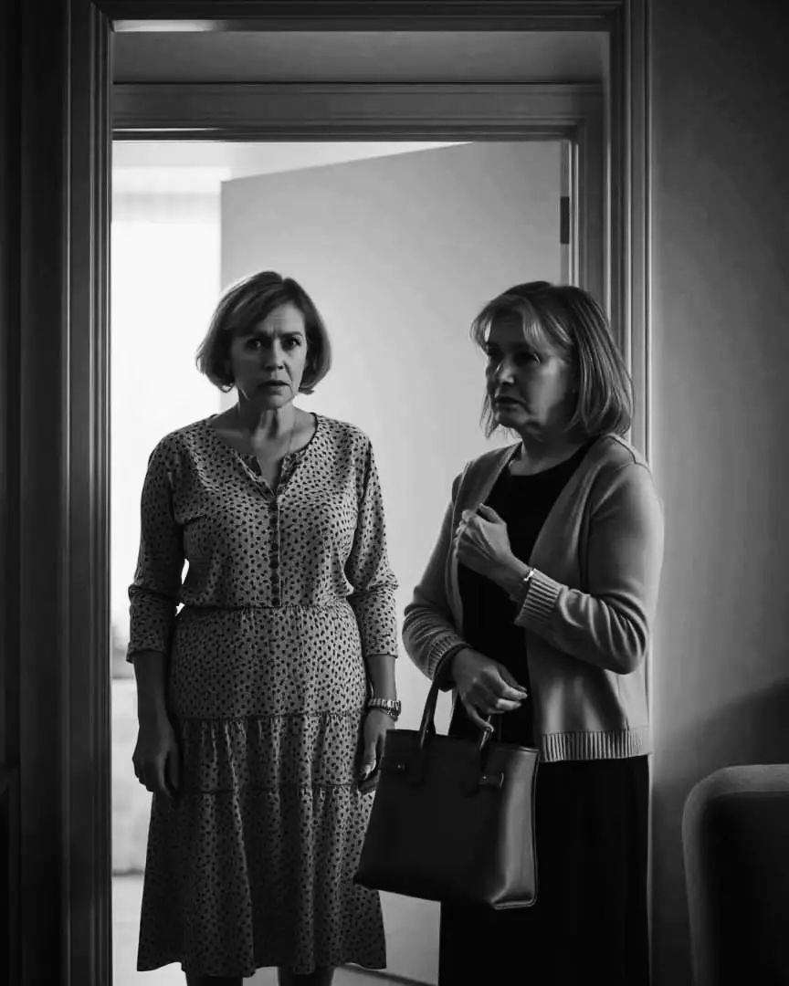 Она обнаруживает немыслимое у двери