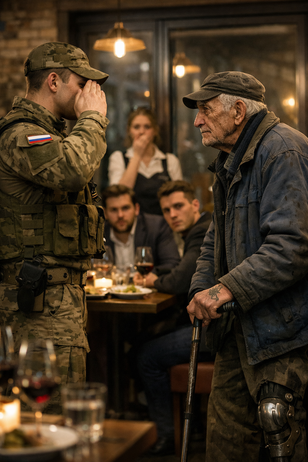 Они выгнали ветерана — офицер вмешался