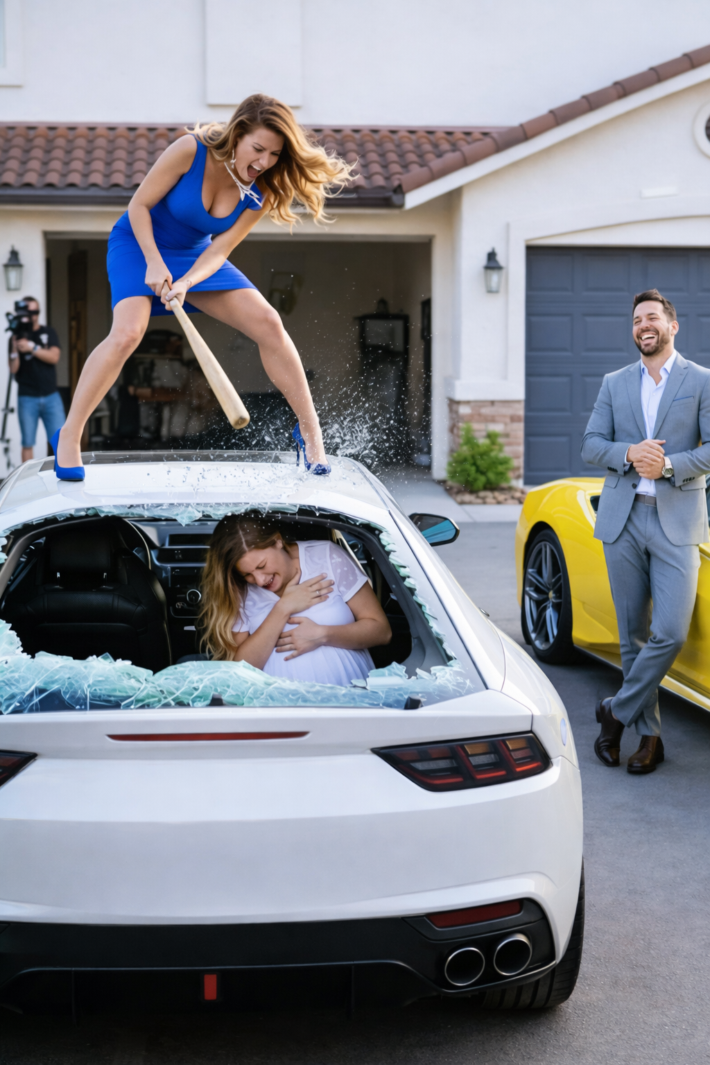 Любовница разрушила машину дочери комиссара