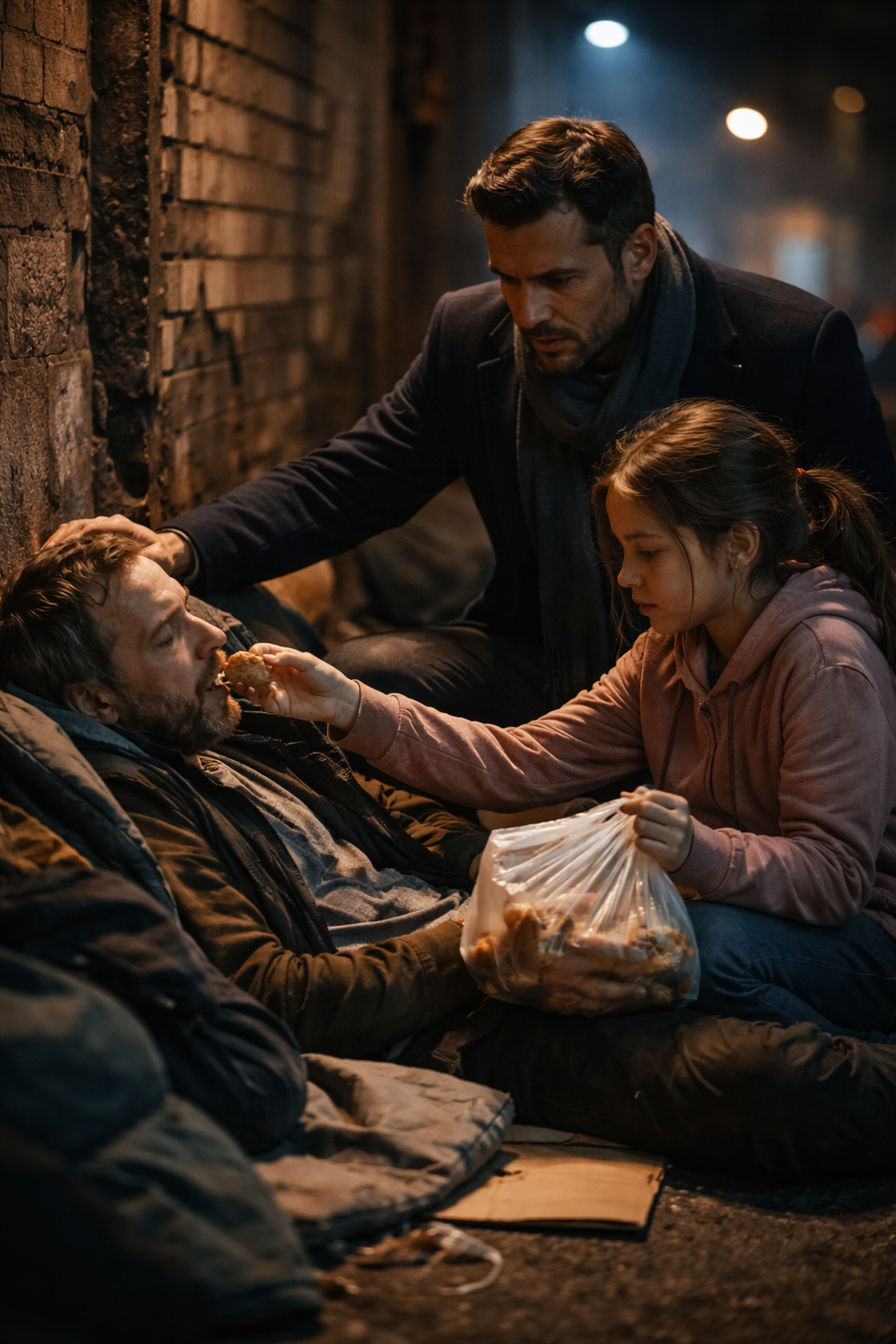 Девочка, остатки еды и выбор человека