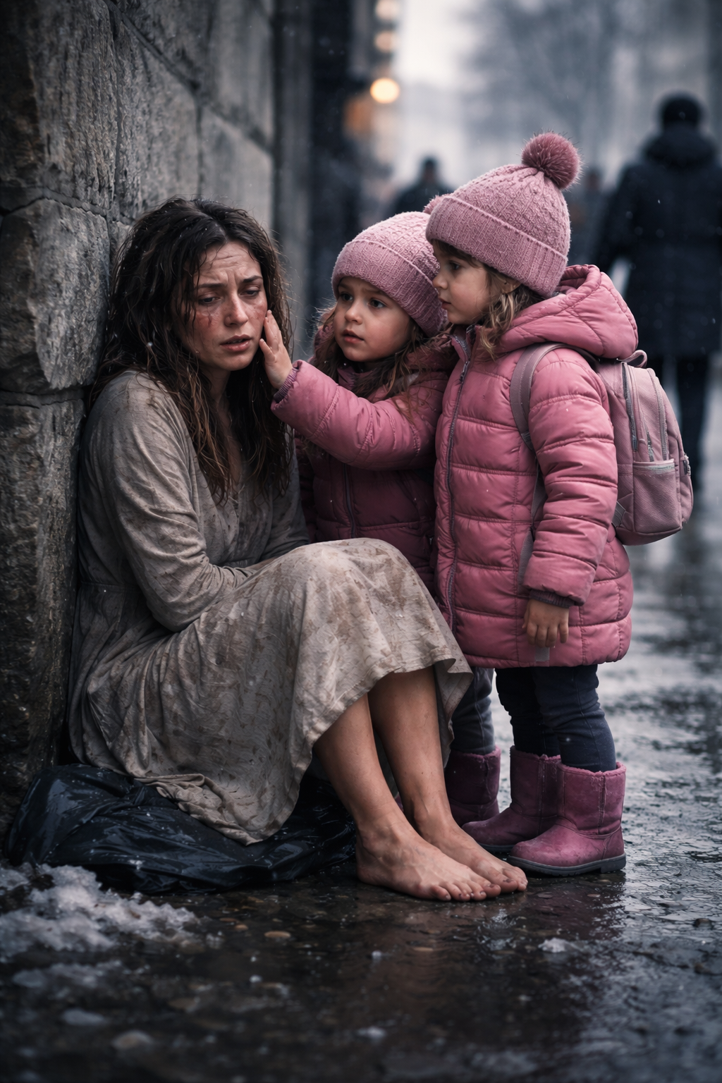 Девочки помогли женщине обрести новый путь