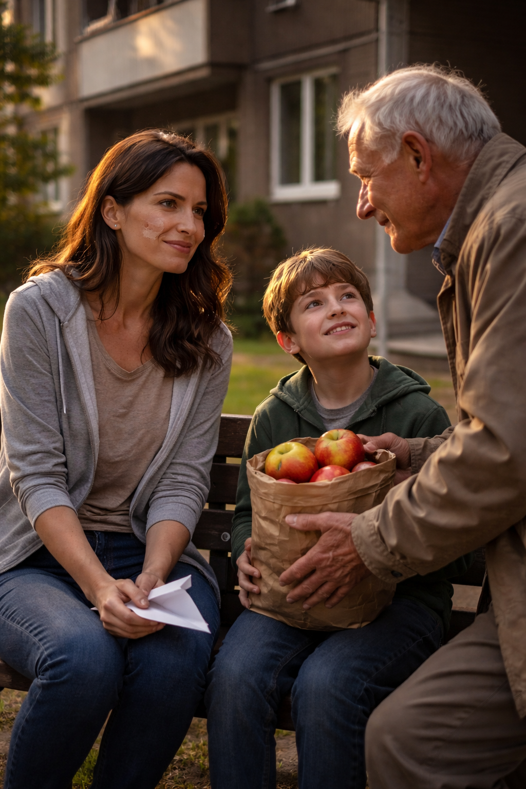Мама, там из-под двери дяди Саши идёт