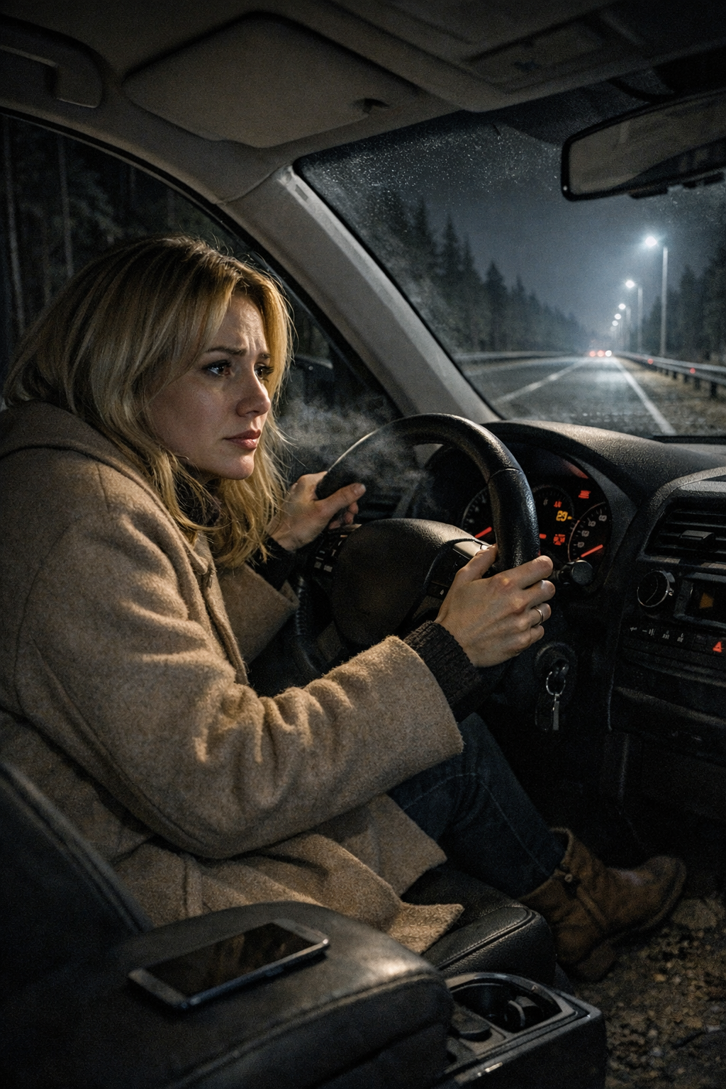 Муж оставил жену ночью на трассе ради юбилея