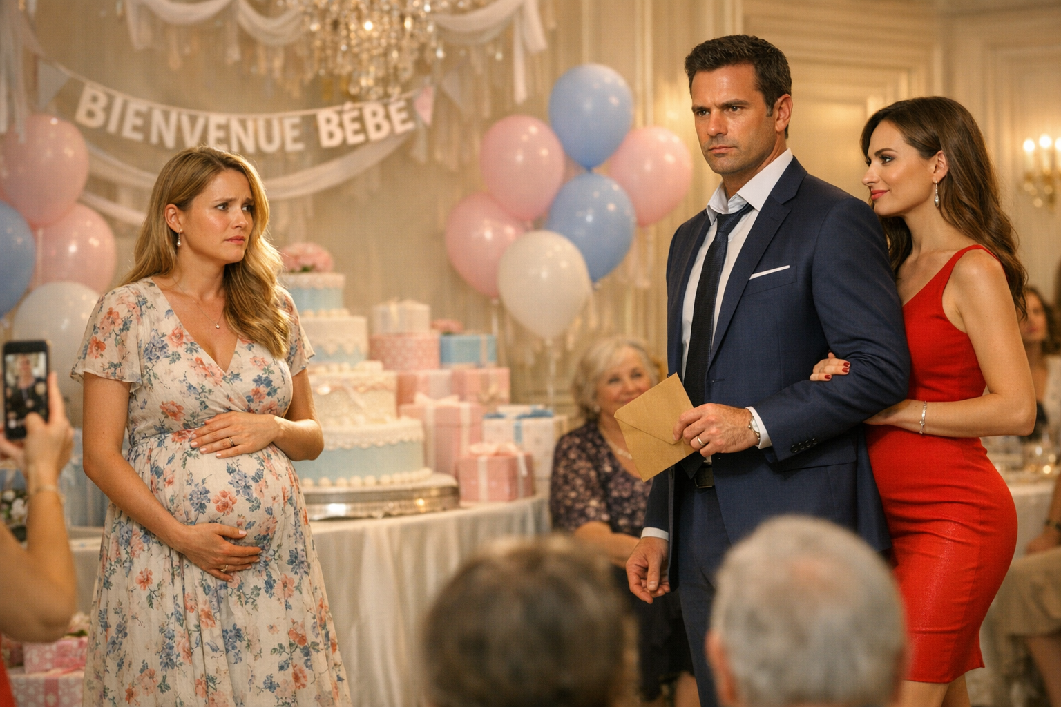 Не подозревая, что его беременная жена