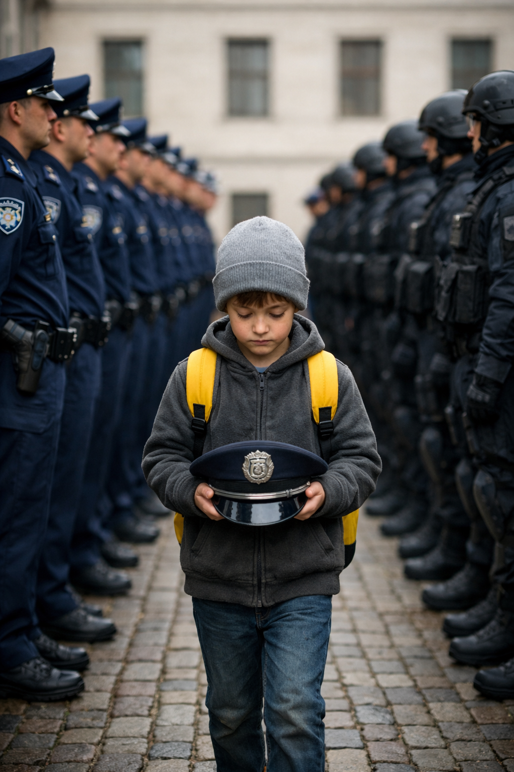 Мальчик пошёл в школу и увидел всех