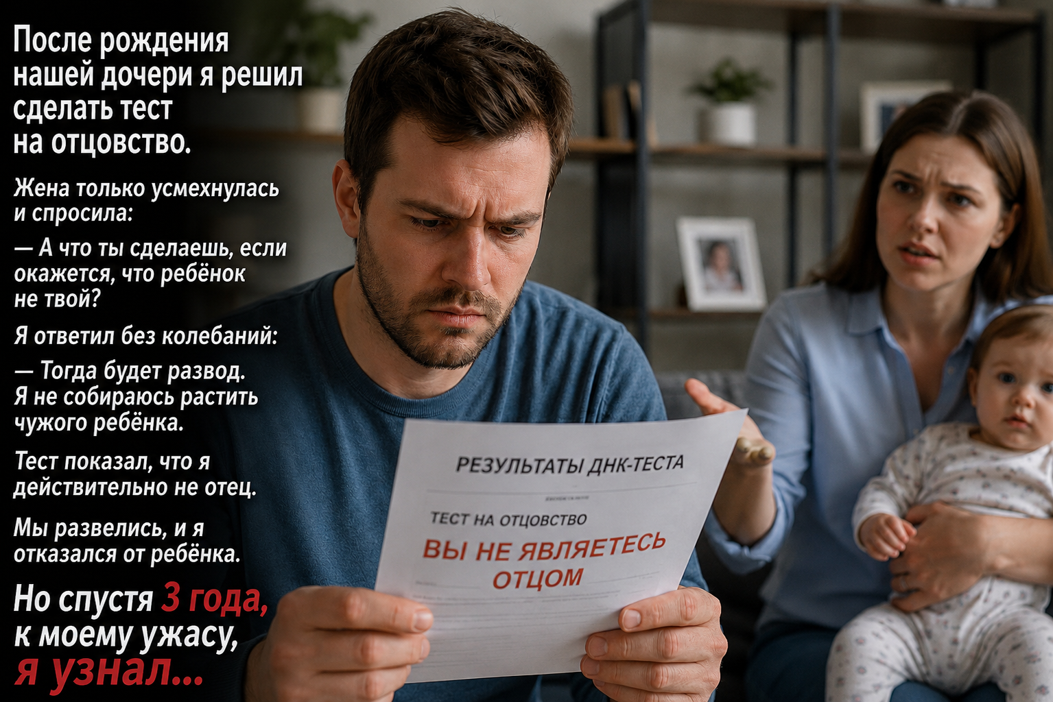 После рождения нашей дочери я настоял на