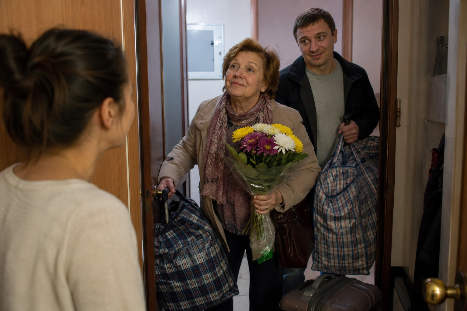 Таня, открывай! Я теперь к вам. Насовсем!