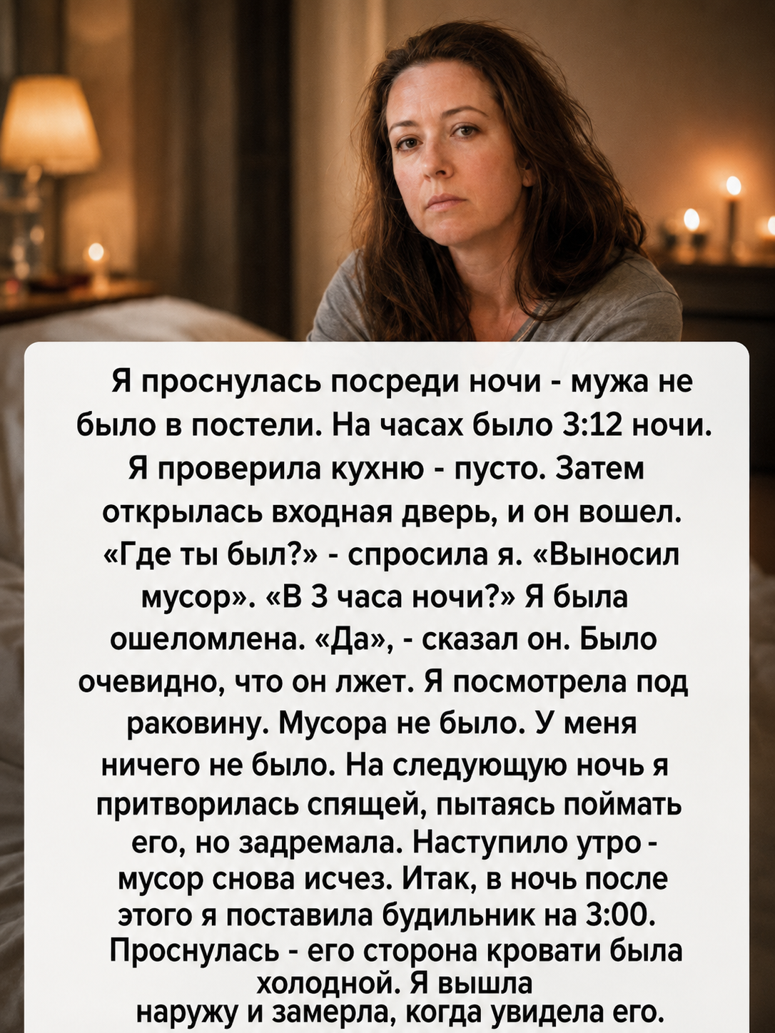 Проснулась посреди ночи — мужа рядом не