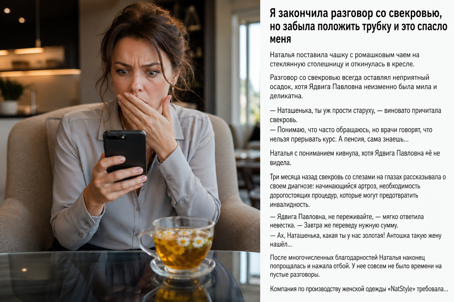 Я забыла сбросить звонок и услышала правду