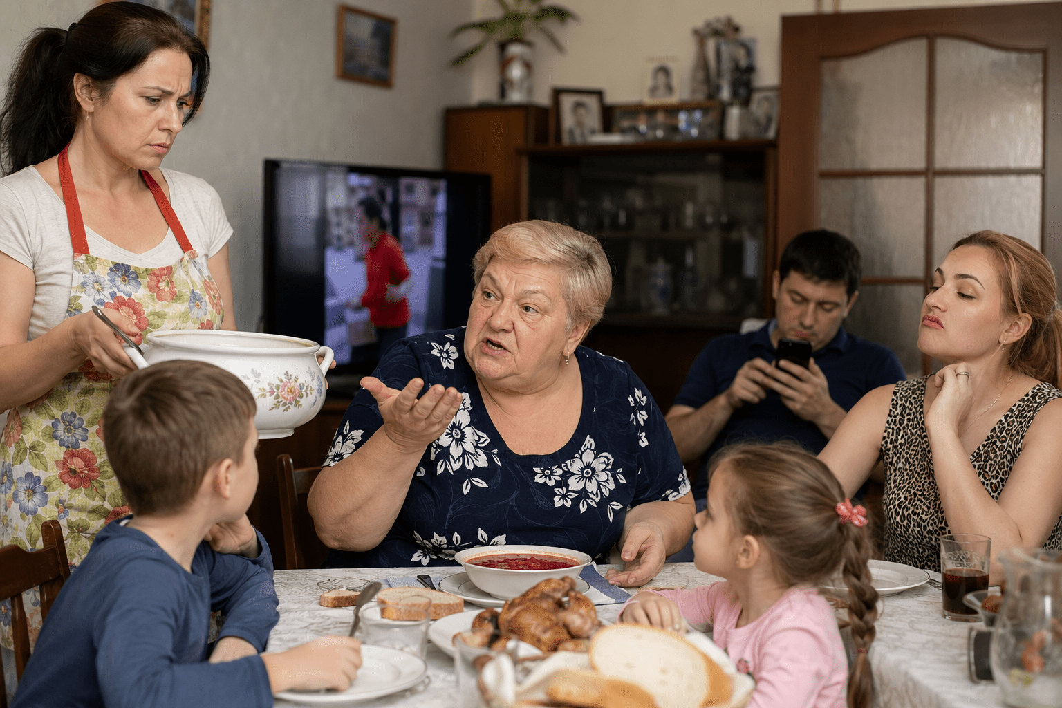 Свекровь сказала, что будем питаться отдельно.