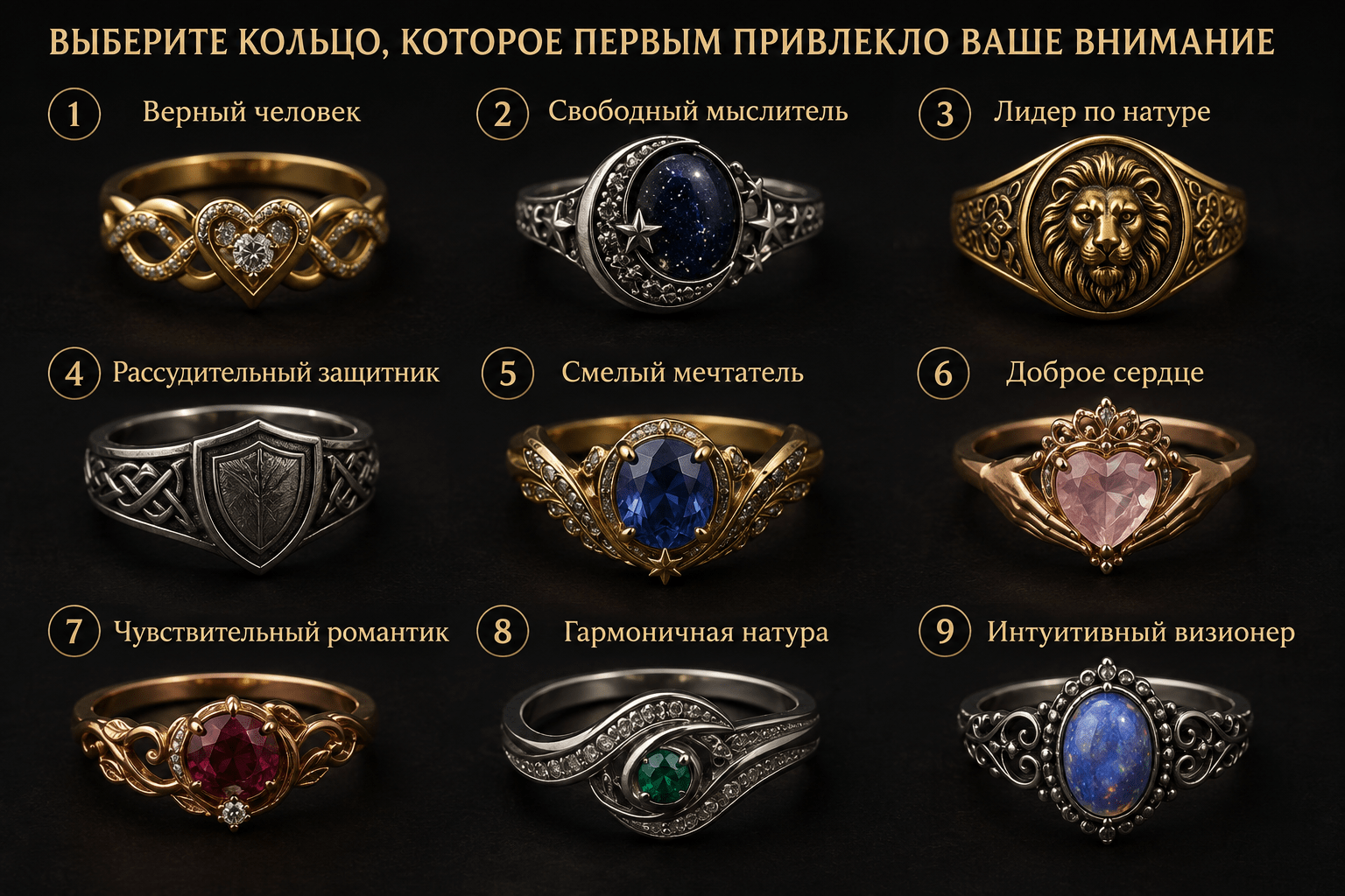 Какое кольцо первым привлекло ваш взгляд